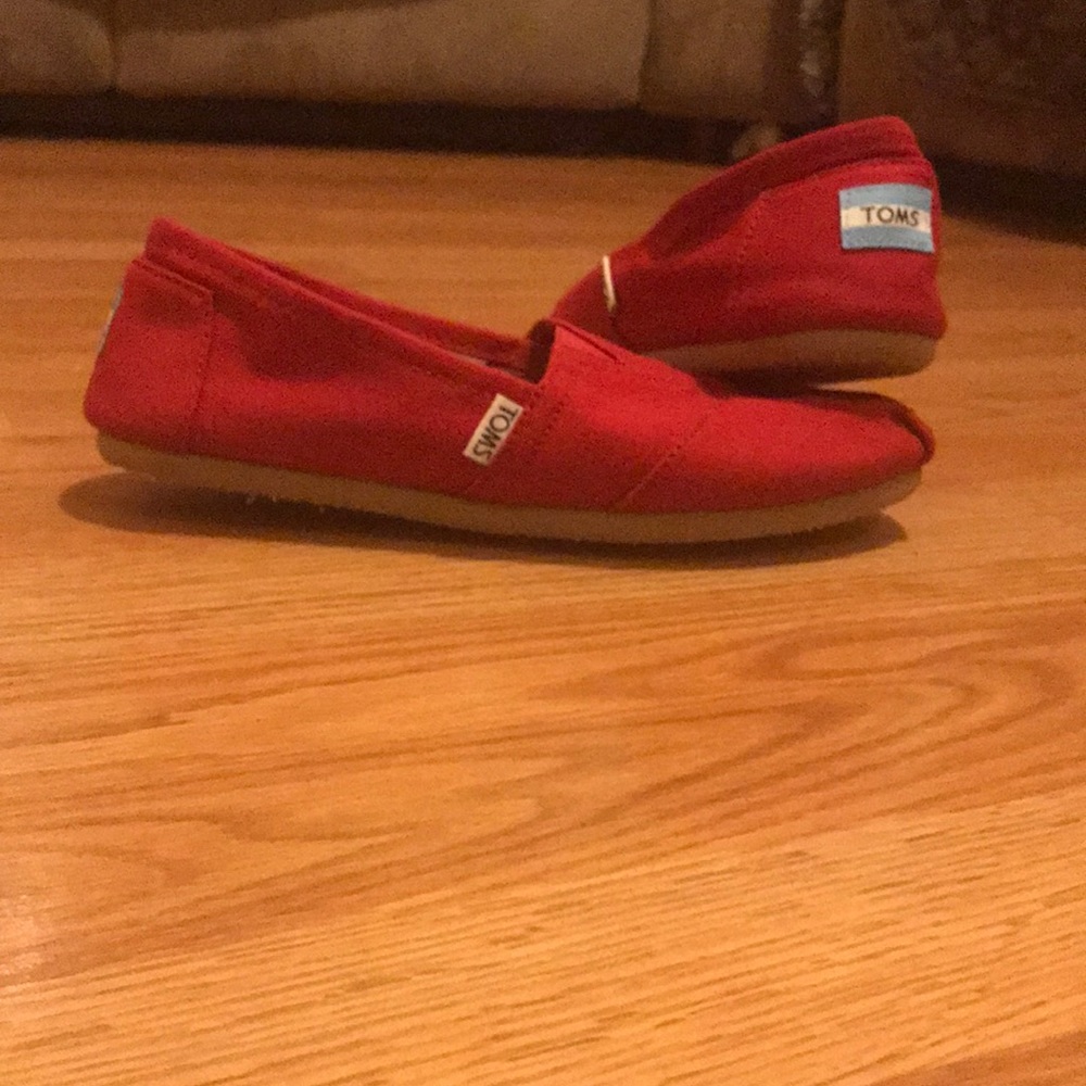 Never worn read Toms and great for any occasion